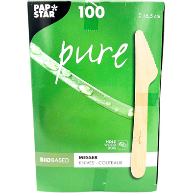 Papstar Holz-Messer 100 Stk